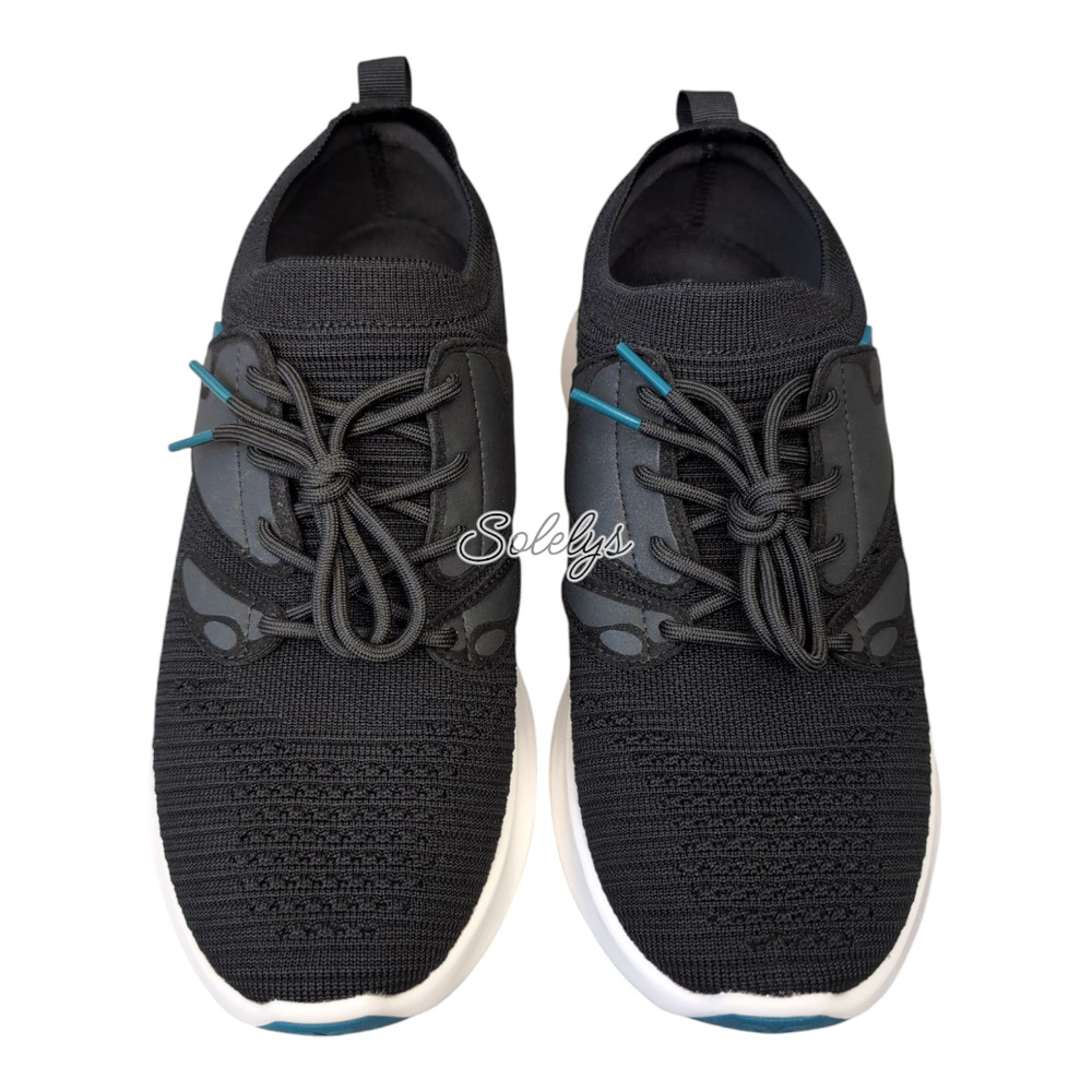 Vessi Everyday Move Womens 10 Onyx Black White Waterproof Knit Dyma-Tex Sneaker